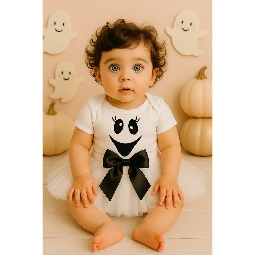 Ghost Halloween Tutu Costumes For Baby and Toddler Girls
